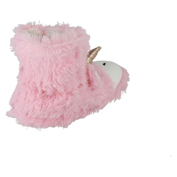 Spot On Childrens Pink Unicorn Bootee Slippers - X2111