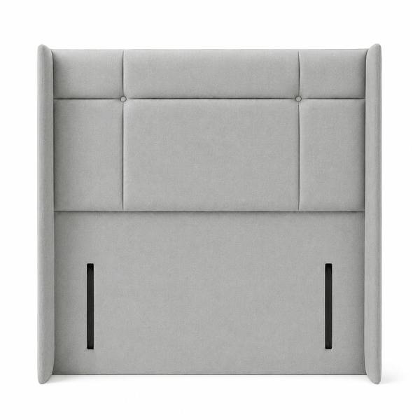Great British Beds Digley Winged Headboard - Silver Plush