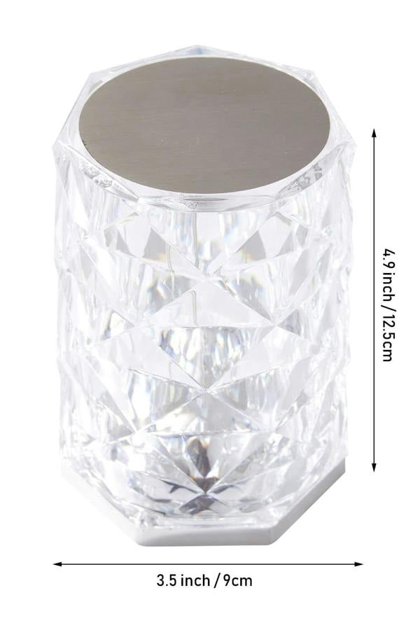 Living and Home Acrylic RGB Dimmable Table Lamp Bedside Lighting Decor with Remote Control