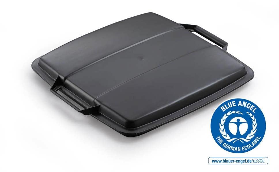 Durable ECO 90L Bin Lid Black | Recycled Plastic Square Lid | DURABIN