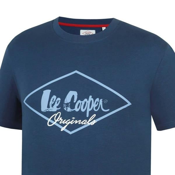 Lee Cooper Mens Originals Logo T-Shirt - Vintage Blue - 