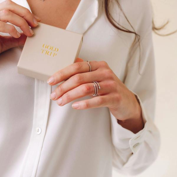 Gold Trip Twisted Circle Stud Earrings