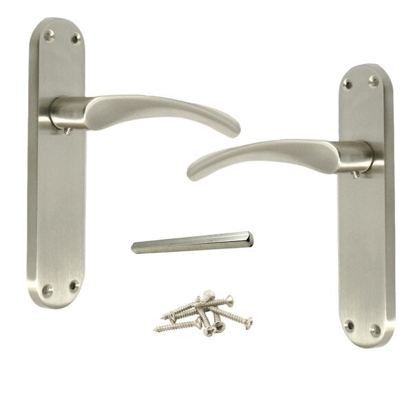 EDH Door Hardware Astrid Victorian Lever Latch Door Handles 180mm – Satin Finish – 1 Pair