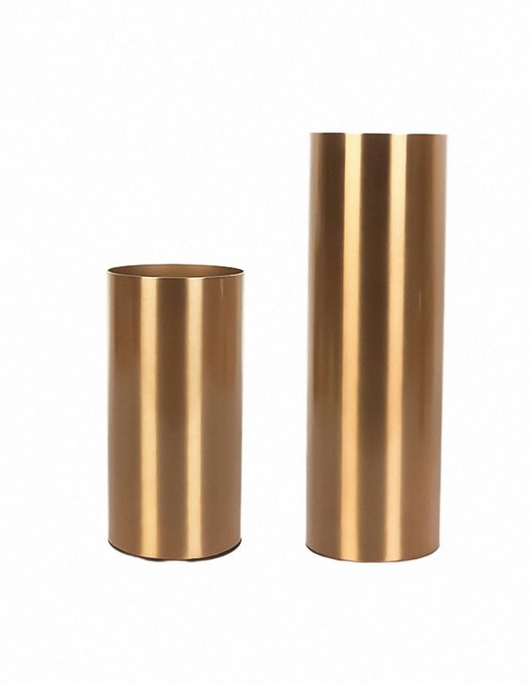 ANYHOUZ 30cm Maxery Gold Iron Flower Vase Tabletop Home Decor Modern Art Living Room Display House Decorative Crafts Metal Ornaments