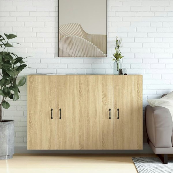 Berkfield Wall Mounted Cabinets 2 pcs Sonoma Oak Engineered Wood