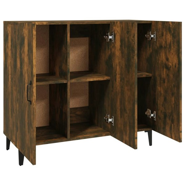 Berkfield Sideboard Smoked Oak 90x34x80 cm Engineered Wood