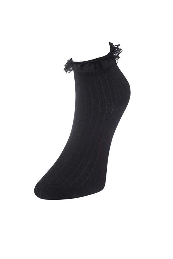 WOVCOR 3-Pack Cotton Lace Knit Socks