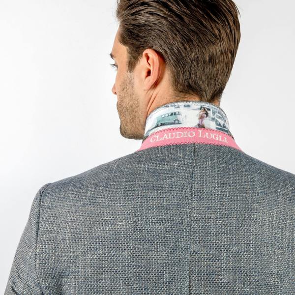 LIGHTWEIGHT TEXTURED SUMMER JACKET – Premium Men's Patterned Shirt by Claudio Lugli | Bold Design, Tailored Fit, Best Printed Shirts