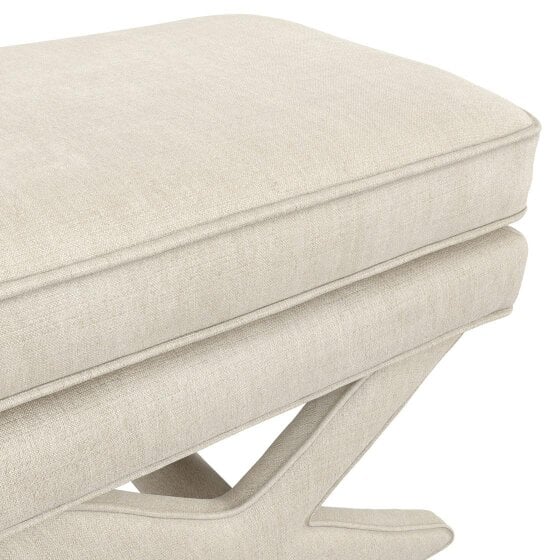 Wyld Haus Theodor Stone Velvet Stool X Cross Legs