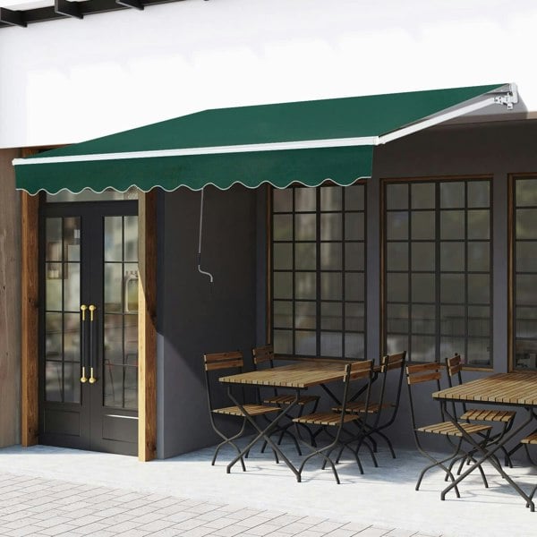 Outdoor Retractable Patio Manual Shelter Awning Canopy for Window and Door Patio Awnings Living and Home