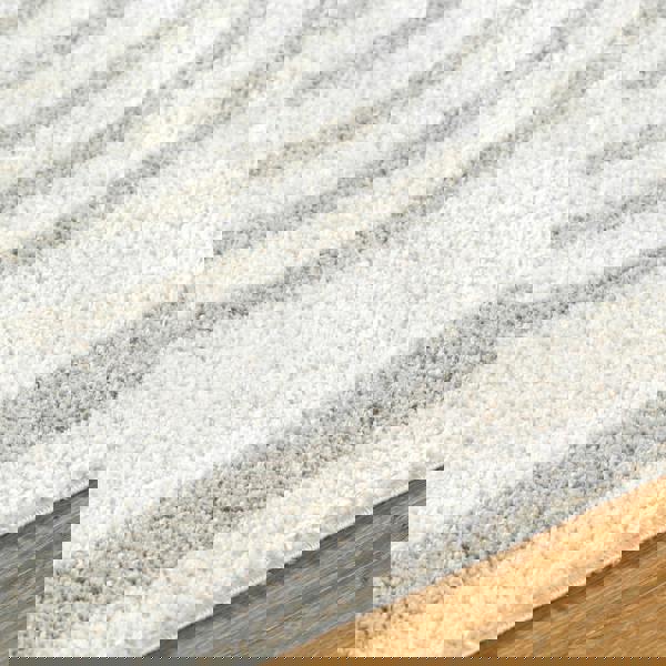 Livabliss Fossay Shag-Washable Beige Grey Modern High Pile Rug