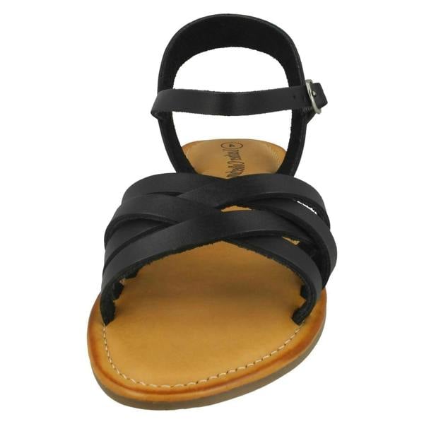 Leather Collection Ladies Leather Collection Flat Strappy Sandals F00196