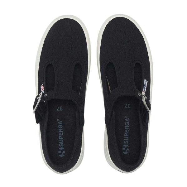 Superga Womens/Ladies Mary Jane Alpina Trainers - Total Black - 