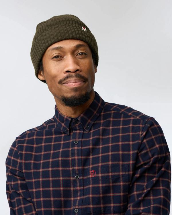 Fjallraven Övik Flannel Mens Long Sleeve Shirt - Dark Navy 555 | CHO | Designer Mens Shirts