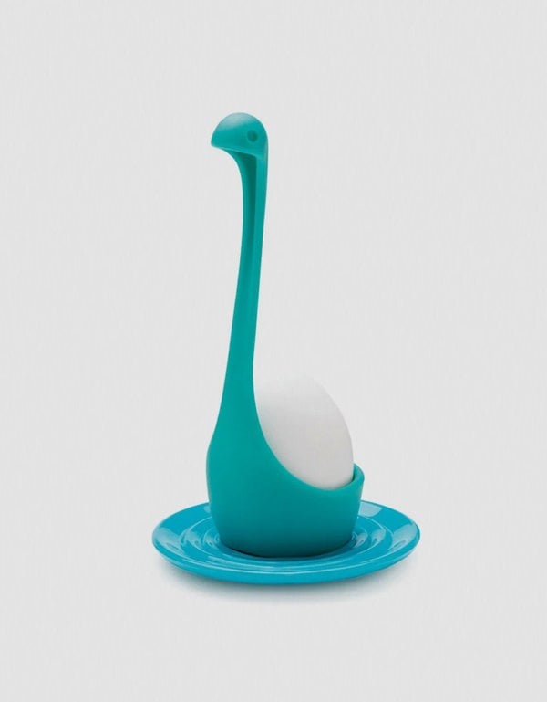 Miss Nessie Egg Cup - Turquoise Breakfast Buddy with a Mythical Twist