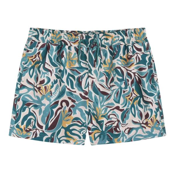 Animal Childrens/Kids Jed Abstract Floral Boardshorts - Green - 