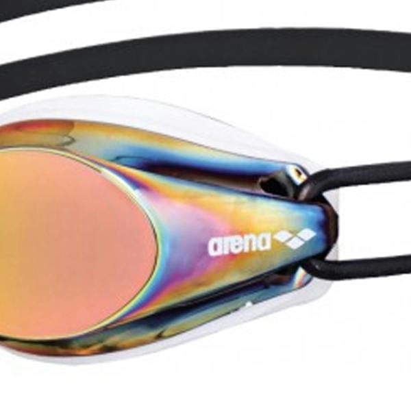 Arena Unisex Adult Tracks Mirror Swimming Goggles - White/Copper/Black - 
