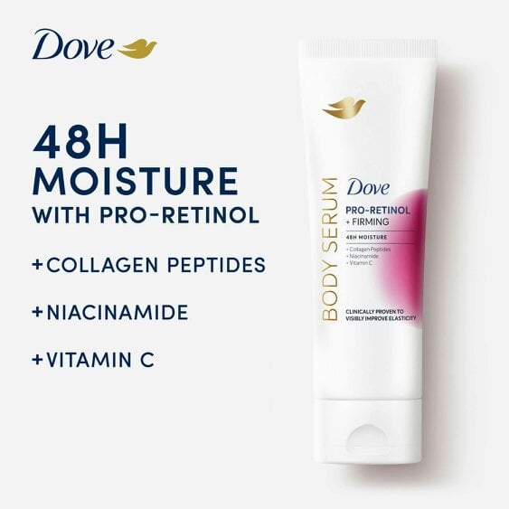 Dove Pro Retinol Firming Body Serum 6 Pack, Collagen Peptides & Vitamin, 6x200ml