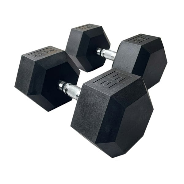HXGN Pro Hex Dumbbells 2 x 25kg
