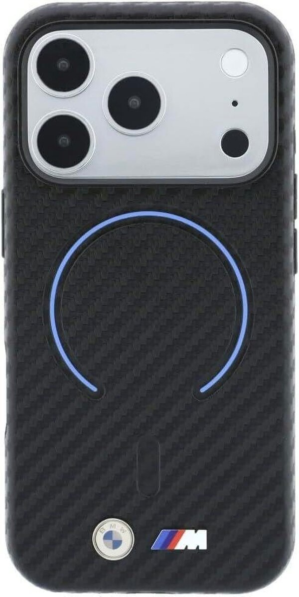 BMW M Carbon Printed Ring Case with MagSafe for iPhone 17/18 Pro 6.3" Black - BMHMP18L26SWPCMKB