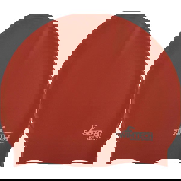 ONE SIZE Silicone Swim Cap - RED - Comfort Fit Unisex Swimming Hair Hat