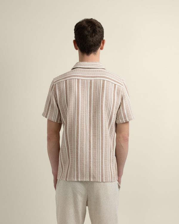 Larsson & Co Olsen - Waffle Stripe Short Sleeve Shirt