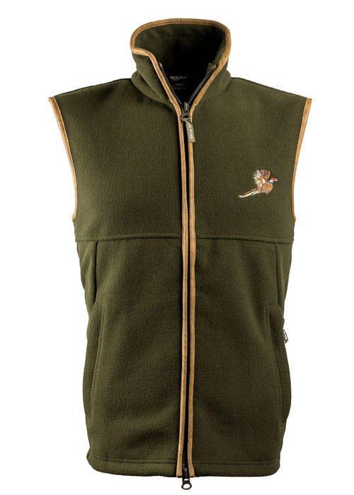 Jack Pyke Fleece gilet with pheasant embroidery on the chest