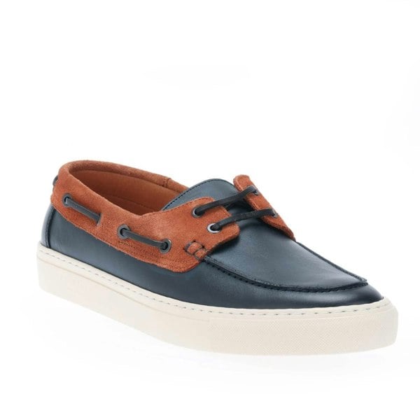 Ted Baker Mens Euenb Leather Boat Shoes - Navy