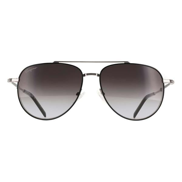 Salvatore Ferragamo Sunglasses SF226S 086 Black Light Ruthenium Grey Gradient