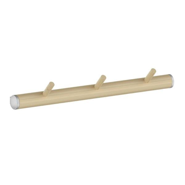 Grey/Beech 3 hook coat rack