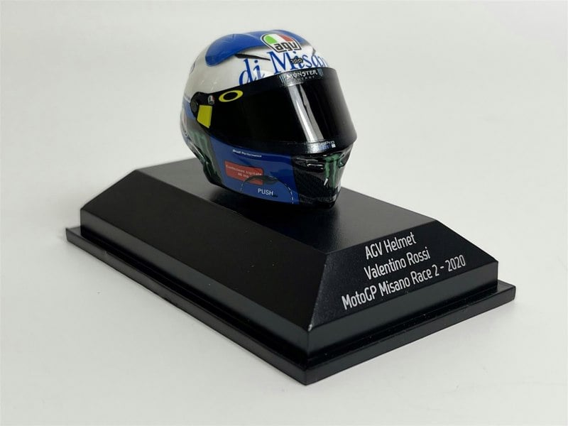 Minichamps Valentino Rossi AGV Helmet MotoGP Misano Race 2 2020 1:8 Scale Minichamps 399200086