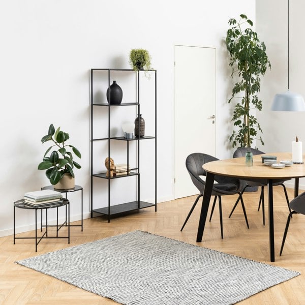 Furniture To Go Infinity Bookcase with 4 shelves in Black