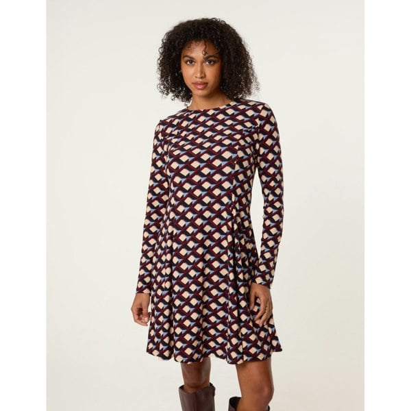 Blue Vanilla Crew Neck Mini Dress