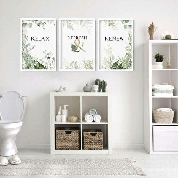 Wall art for the bathroom | Set of 3 art prints