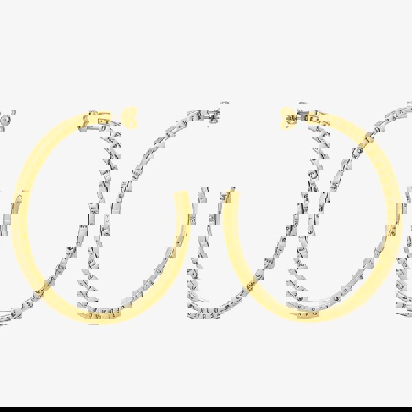 Ted Baker LOA Gold Tone Plated Logo Half Hoop Earrings TBJ3818-02-03