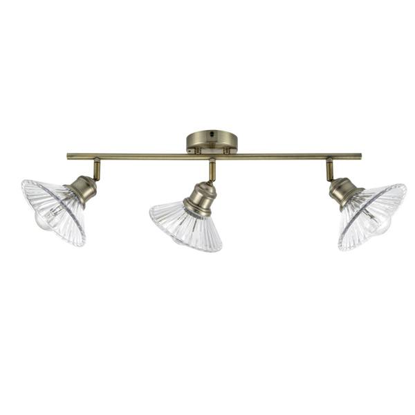 COSYLYTE Milan Bathroom Bar Ribbed Glass Spotlight