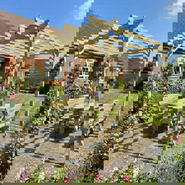 Arbor Garden Solutions Chamfered Wooden Garden Pergola Kit