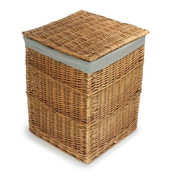 Wicker Square Laundry Basket