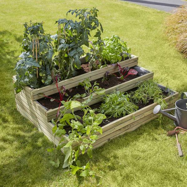 Cerland Horizon Wooden Raised Bed 1.15m x 0.84m 209L Vegetable Growing Bed