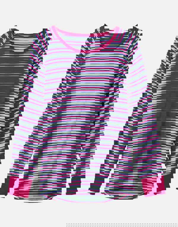 British Boxers Women's Bamboo Pyjama Set – Forest Berry Stripe