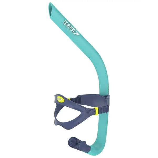 Speedo Bullet Head Centre Snorkel with teal navy accents
