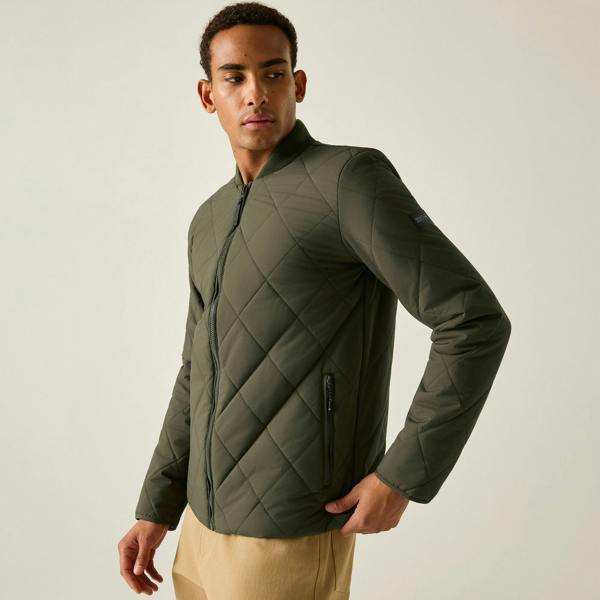 Regatta Mens Harvin Quilted Jacket - Dark Khaki