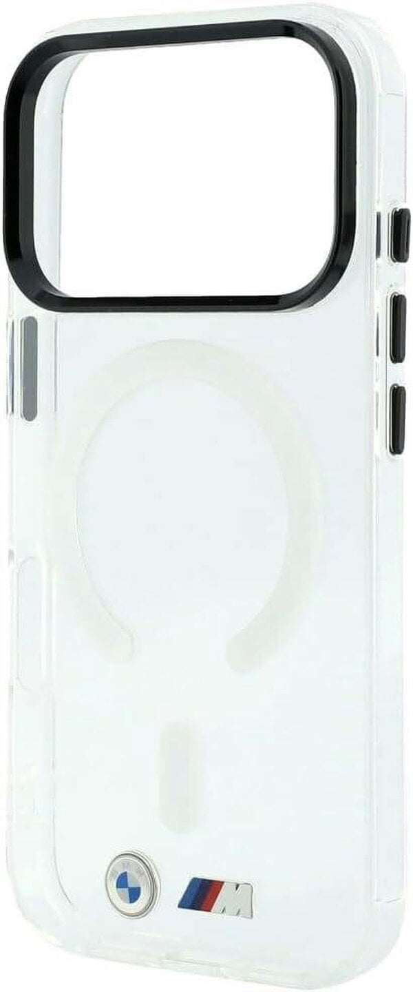 BMW M IML Glossy Metal Logo Trims Case with MagSafe for iPhone 17/18 Pro 6.3" Clear - BMHMP18L26HTGMILH