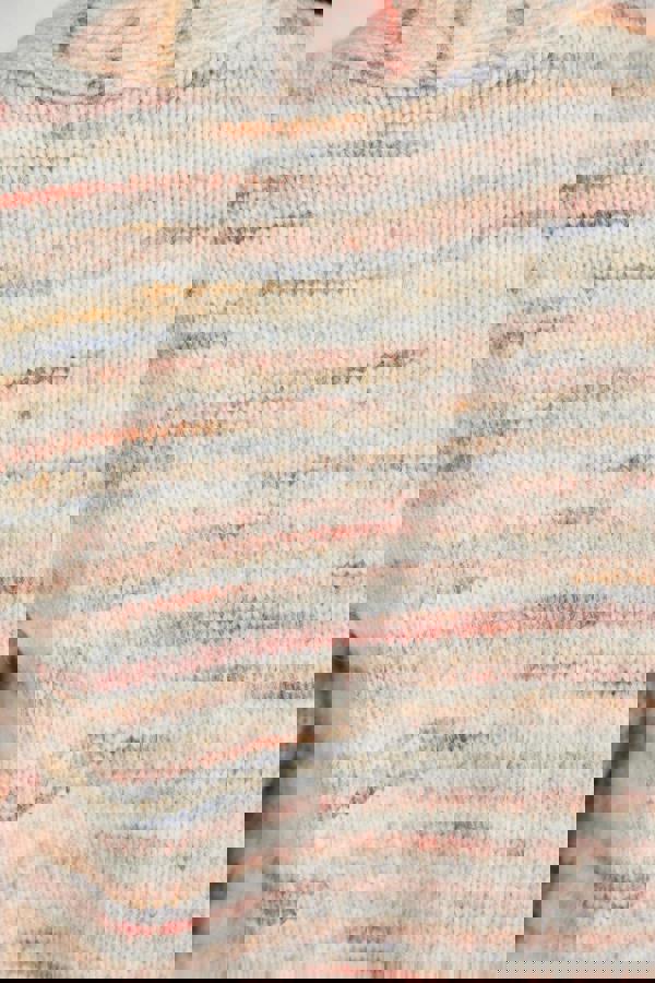 Mudflower Space Dye Stripe Open-Front Knit Cardigan