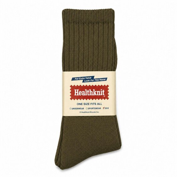 Healthknit Socks 3 Pack - Brown/Dark Green/Charcoal - Plain - One Size