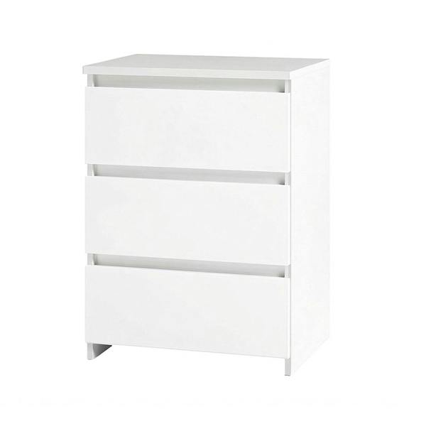 Levede Bedside Tables Side End Table White 3 Drawers Modern Storage Cabinet