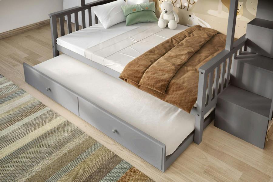 Flair Tag Triple Staircase Bunk Bed with Trundle