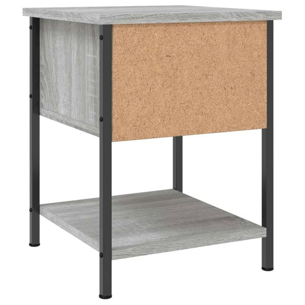 Berkfield Bedside Table Grey Sonoma 34x35.5x45 cm Engineered Wood