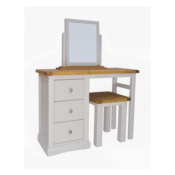 Loreo 3 Drawer Dressing Table Set Chrome Knob