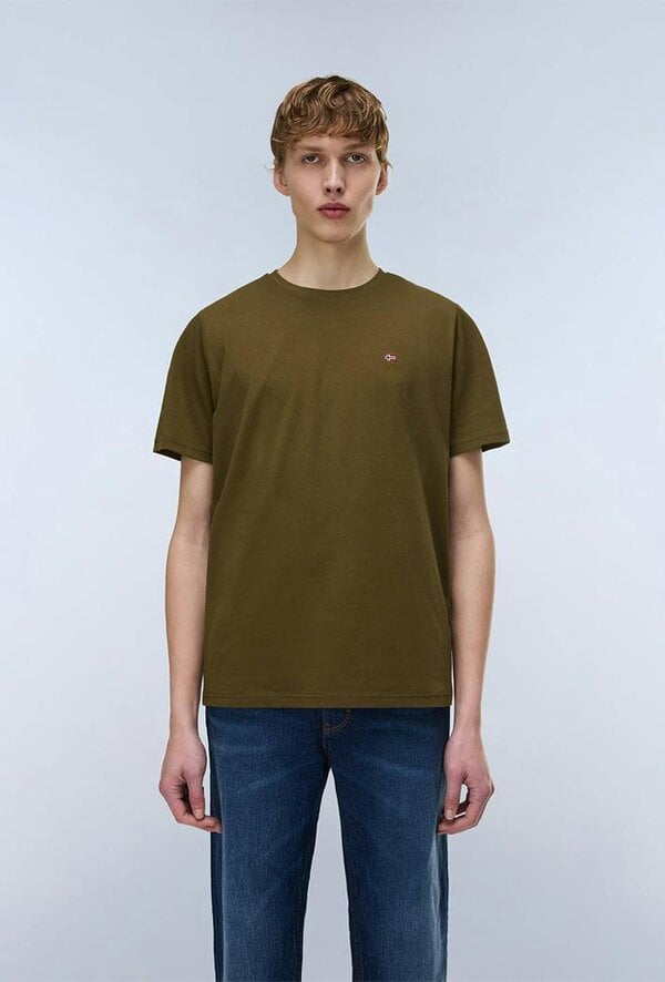 Napapijri Salis Jersey Short Sleeve T-Shirt - Green